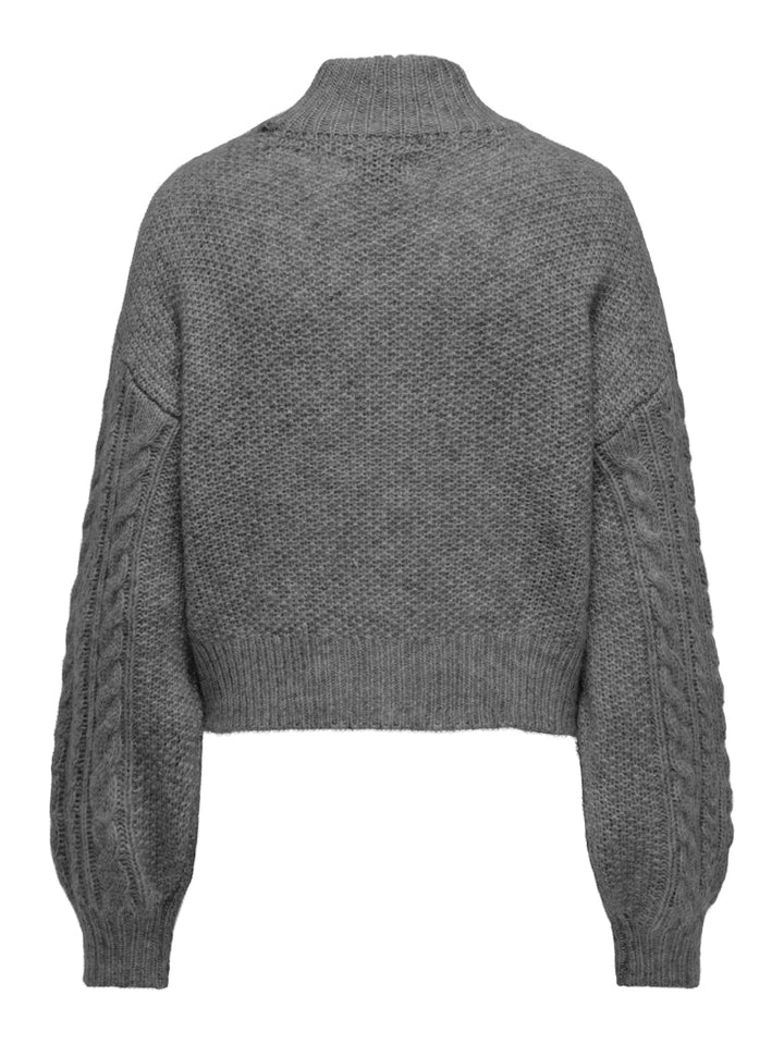 Onlida Life Ls High Neck Knt - Grijs Melee