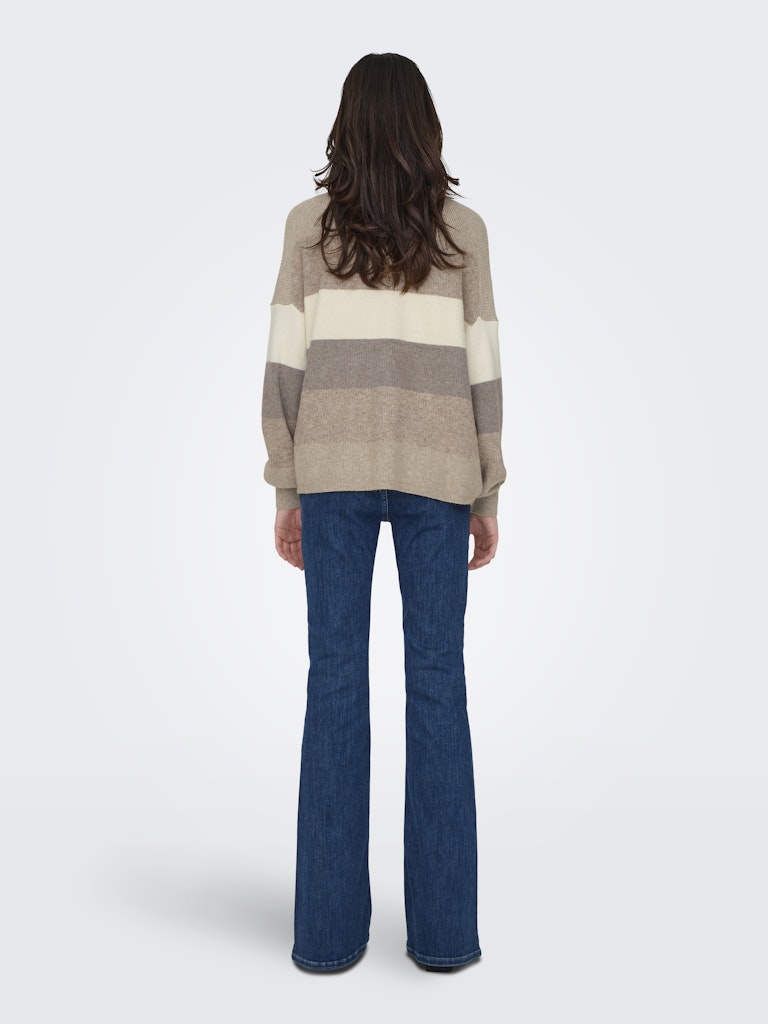 Onlatia L/s Stripe Pullover Knt Noos - Grijs Dessin