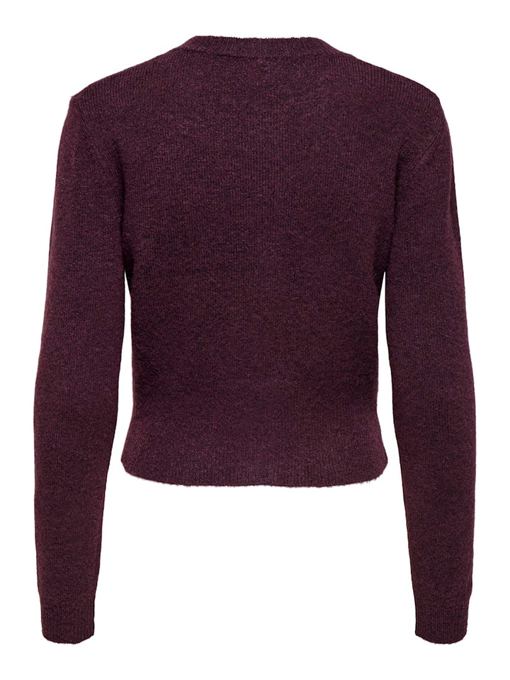 Onlhavanna Ls Button Cardigan Knt - Bordeaux