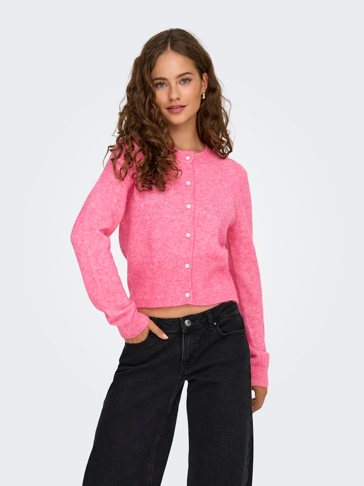 Onlhavanna Ls Button Cardigan Knt - Roze