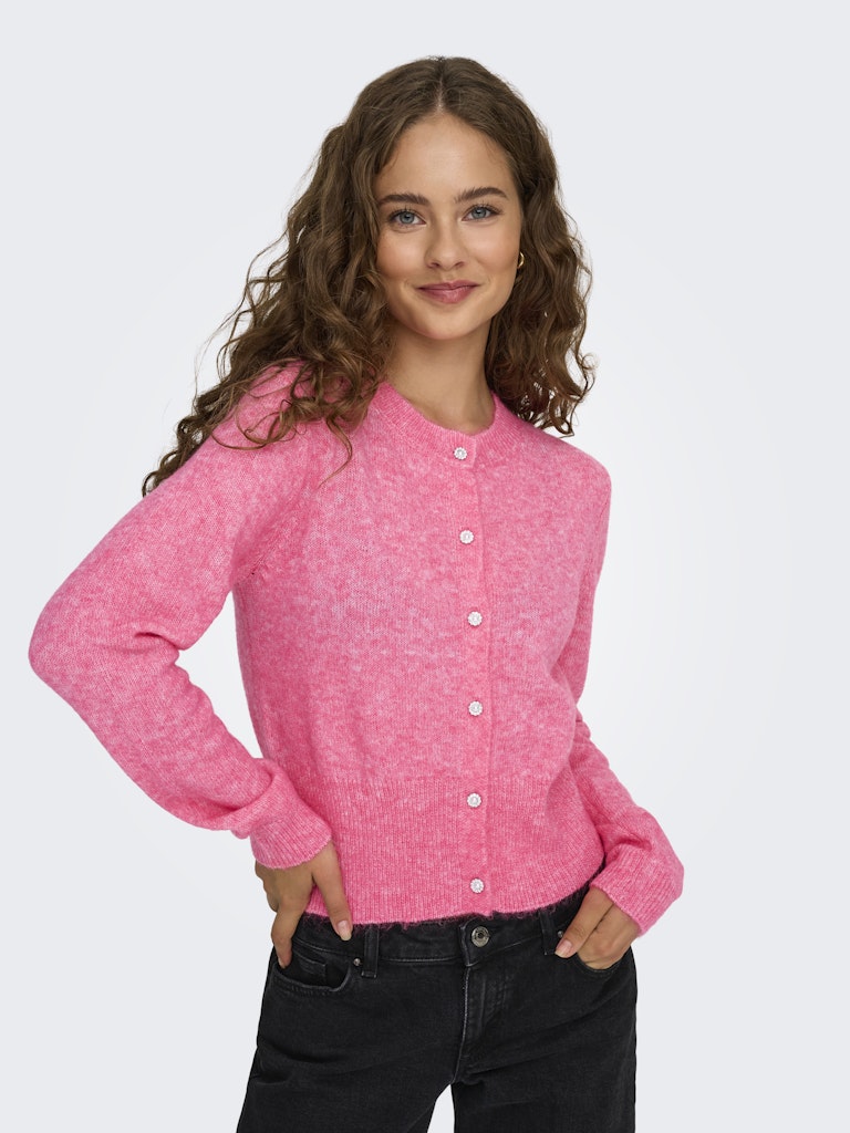 Onlhavanna Ls Button Cardigan Knt - Roze