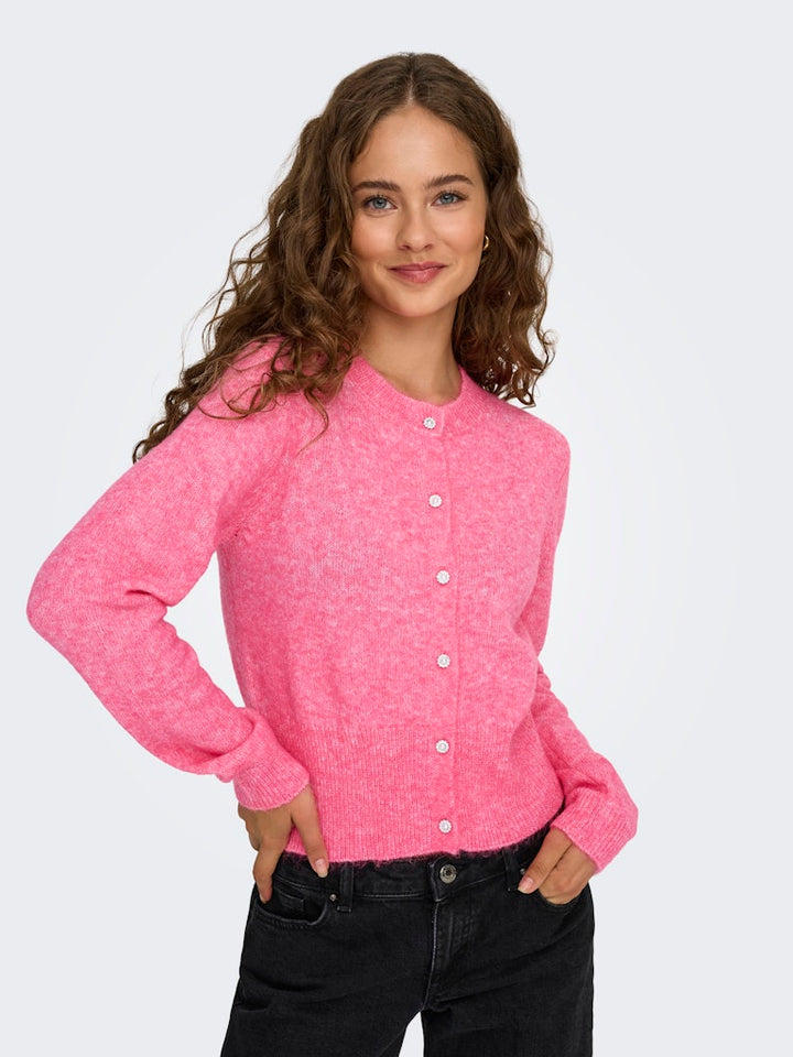 Onlhavanna Ls Button Cardigan Knt - Roze