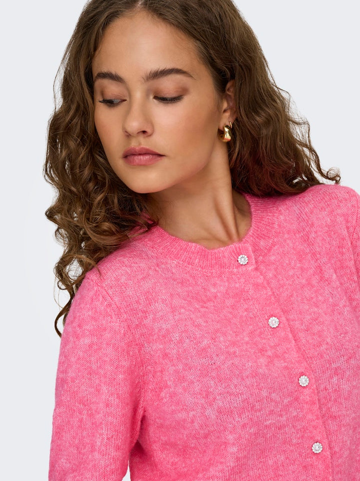 Onlhavanna Ls Button Cardigan Knt - Roze