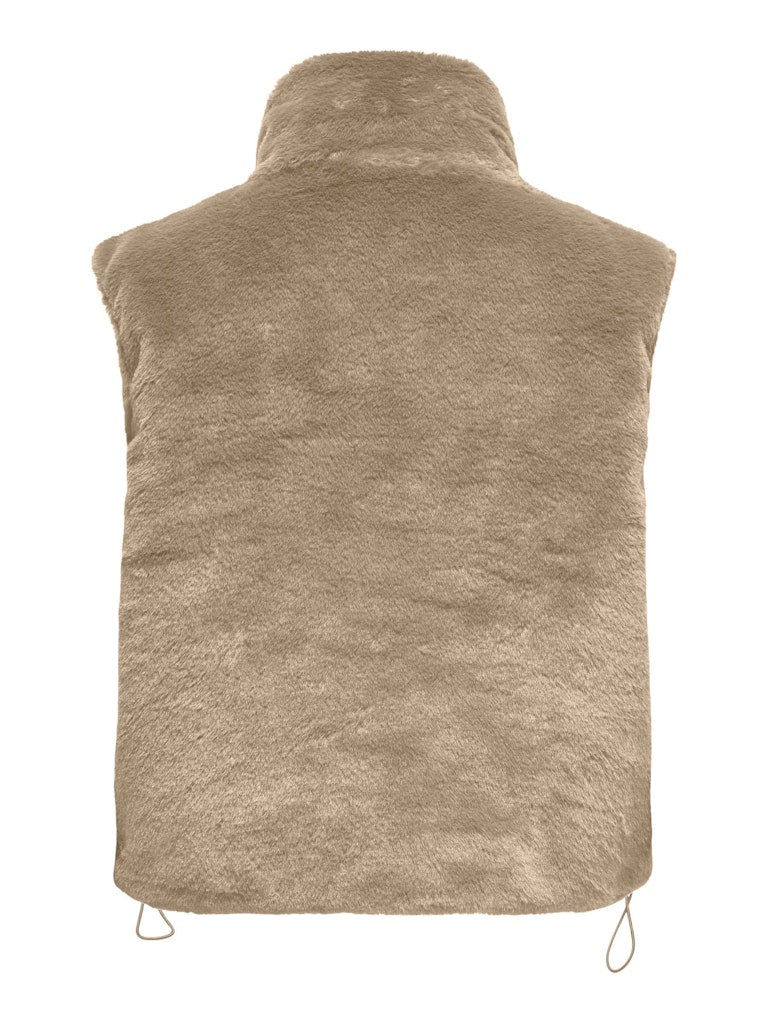 Onldana Life Faux Fur Waistcoat Cc Otw - Zand