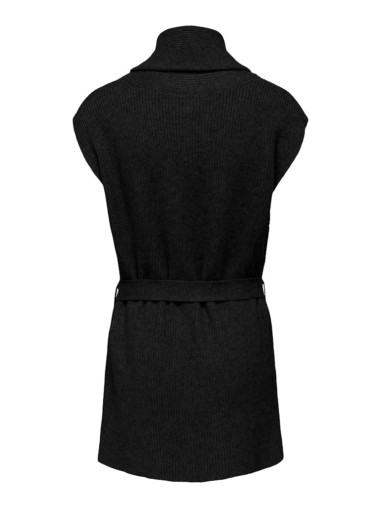 Onlkatia Sl Rib Long Vest Cc Knt - Zwart