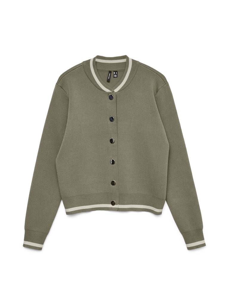 Vmevelijn Ls Bomber Knit Cardigan Exp - Olijf