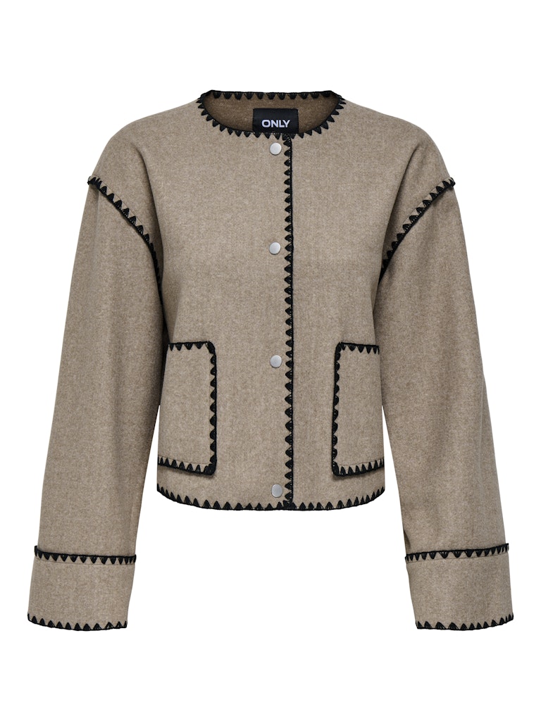 Onlelba Life Cuff Scallop Jacket Otw - Taupe