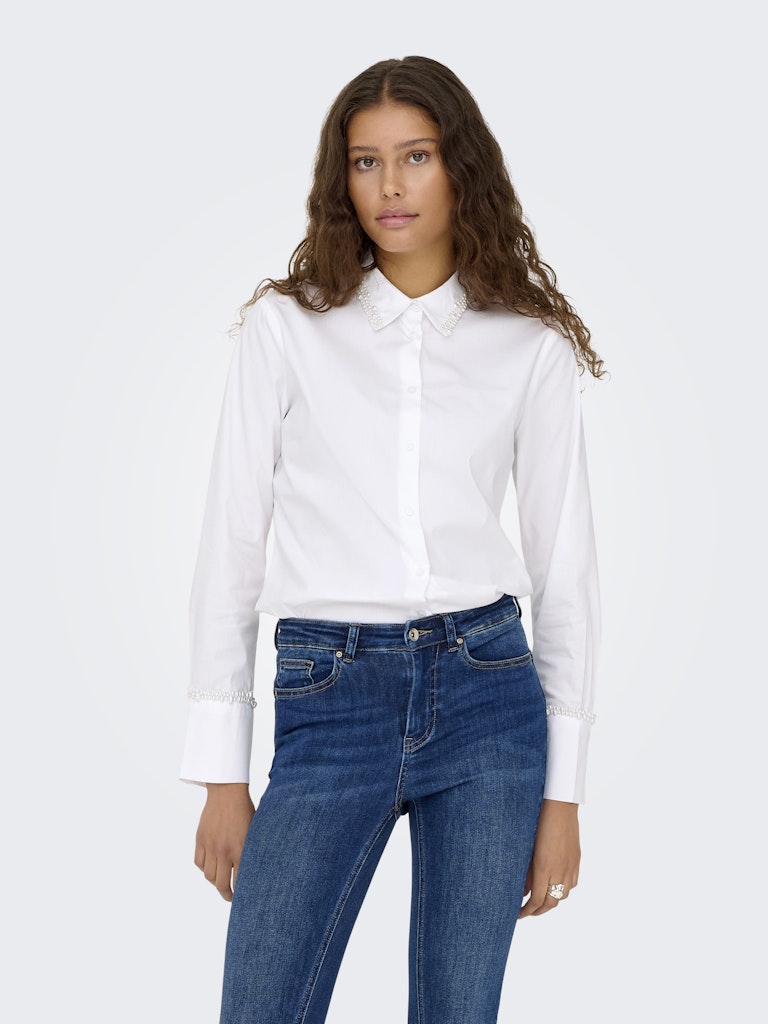 Onlbecs Pearl Fitted Shirt Wvn - Wit