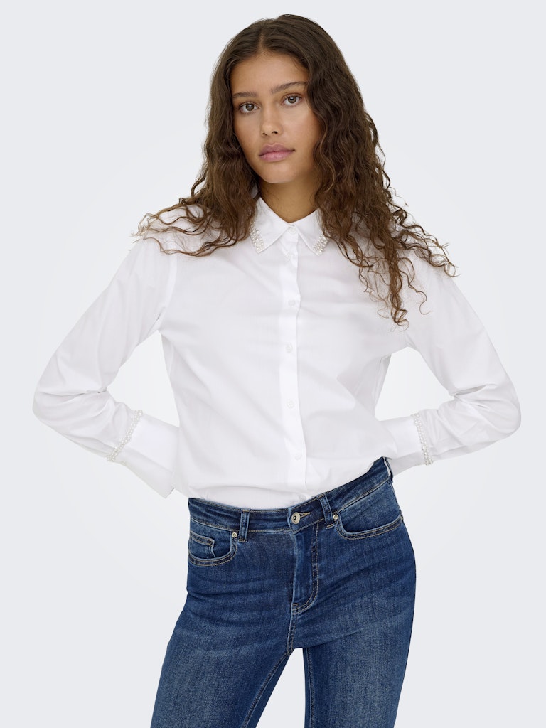 Onlbecs Pearl Fitted Shirt Wvn - Wit