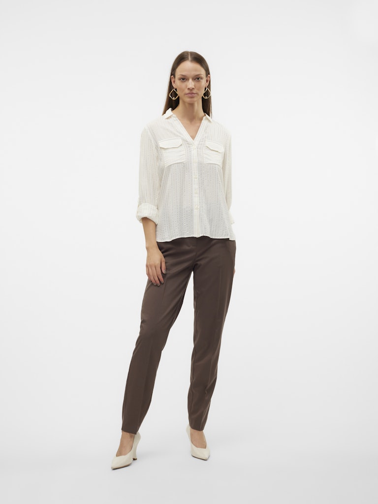 Vmbumpy Ls Glitter Shirt Wvn Ga Noos - Wit Dessin