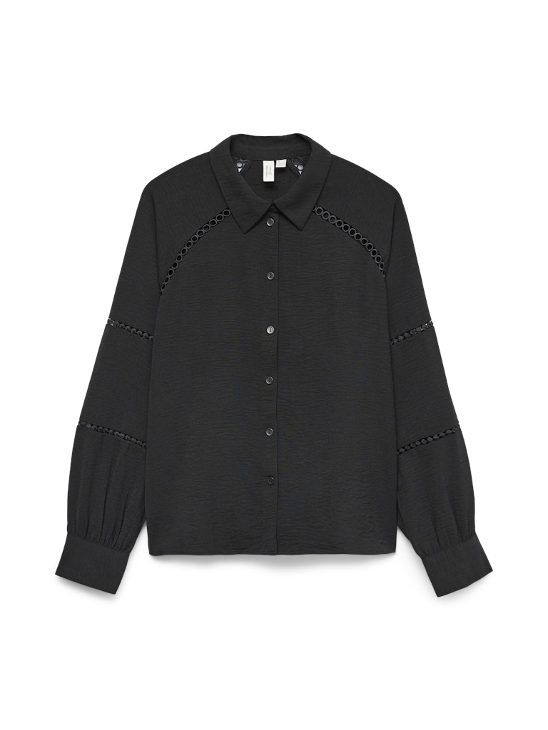Vmgusla L/s Shirt Wvn Btq Ga - Zwart