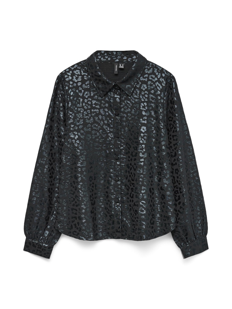 Vmcarla Foil L/s Shirt Wvn Ga - Zwart