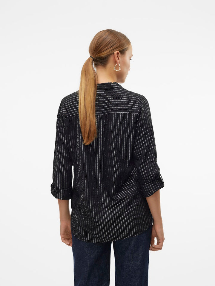 Vmbumpy Ls Glitter Shirt Wvn Ga Noos - Zwart Dessin