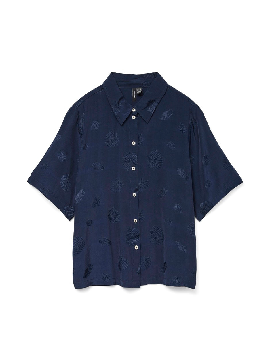 Vmtrille 2/4 Shirt Wvn - Navy