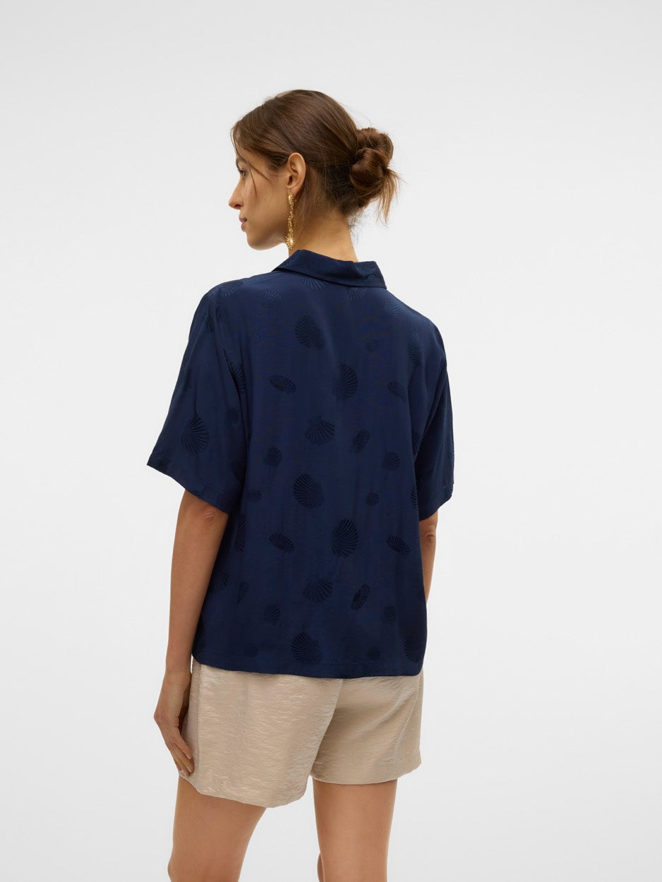 Vmtrille 2/4 Shirt Wvn - Navy