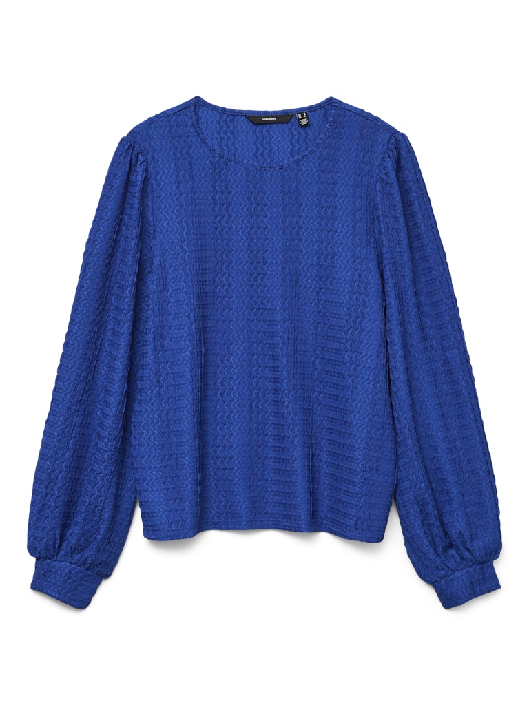 Vmjasmin Ls O-neck Top Jrs Ga - Kobalt