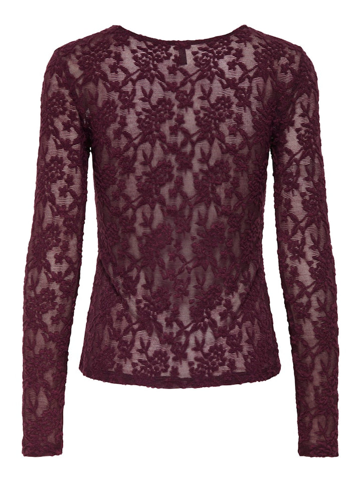 Onlblaise L/s Top Jrs - Bordeaux