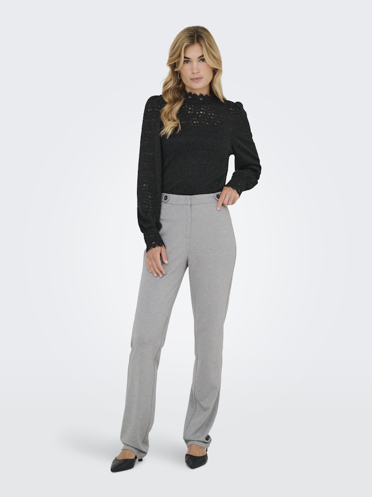 Onlsvea L/s Mockneck Top Cs Jrs - Zwart