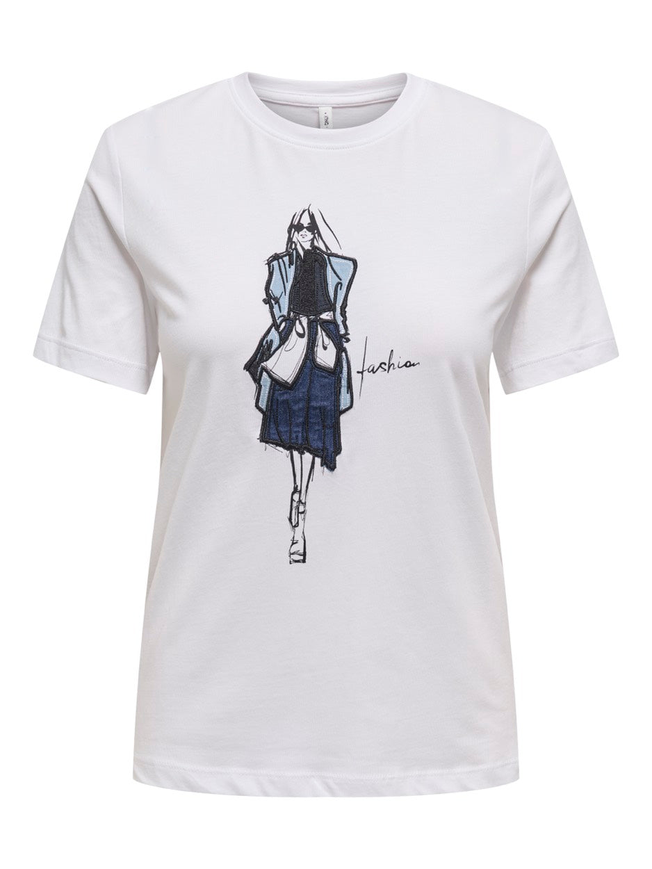 Onlemma Life Reg S/s Lady Top Jrs N - Wit