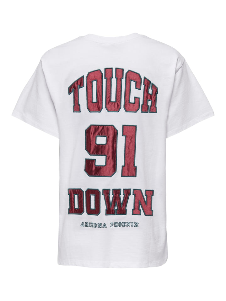 Onlrikka S/s Satin Print Top Box Cs Jrs - Wit