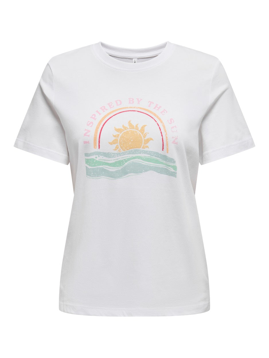 Onlhenny Life Reg S/s Top Box Jrs - Off-white