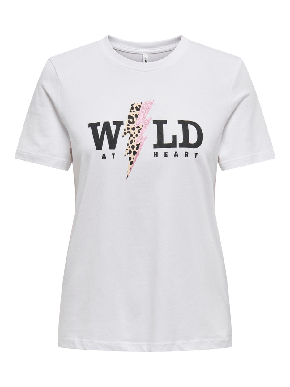 Onlhenny Life Reg S/s Top Box Jrs - Off-white