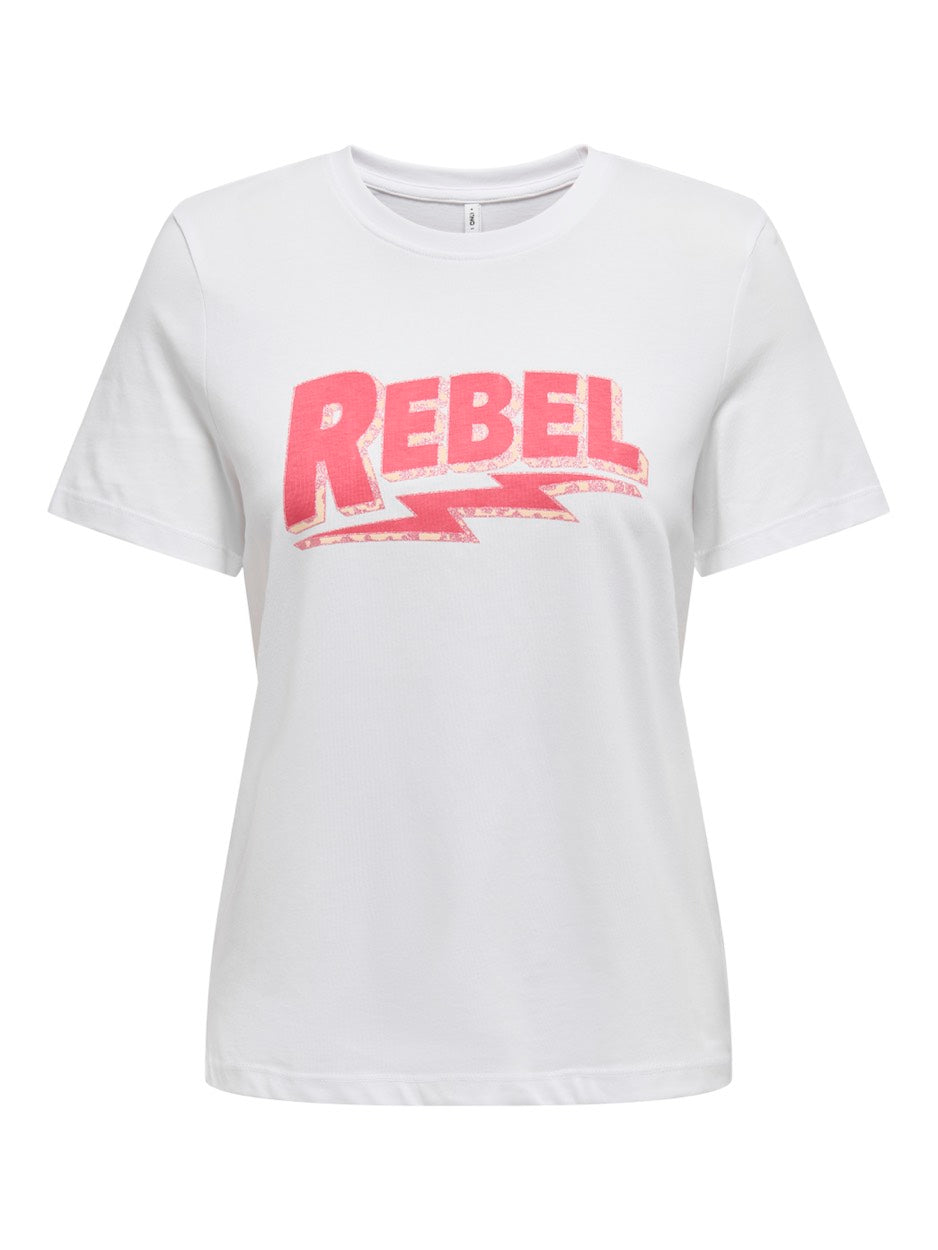 Onlhenny Life Reg S/s Top Box Jrs - Off-white