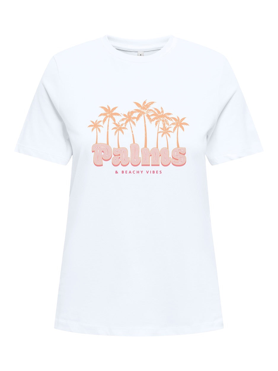 Onlhenny Life Reg S/s Top Box Jrs - Off-white