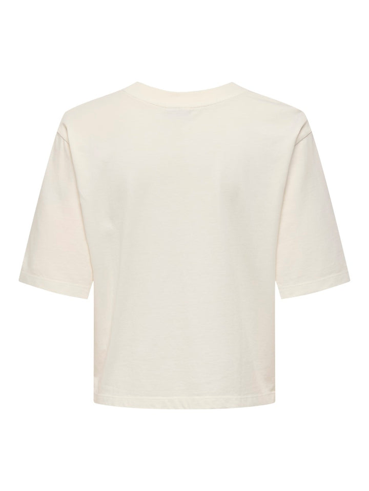 Jdycarla S/s Washed Print Top Jrs - Off-white