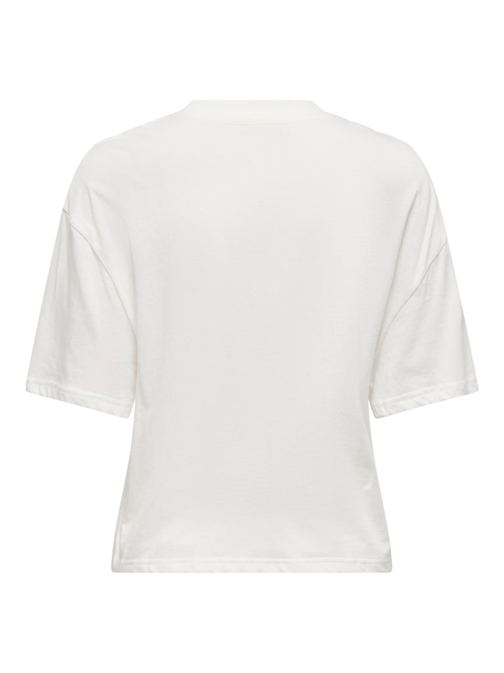 Jdybena Ss Loose Fit Print Top - Off-white