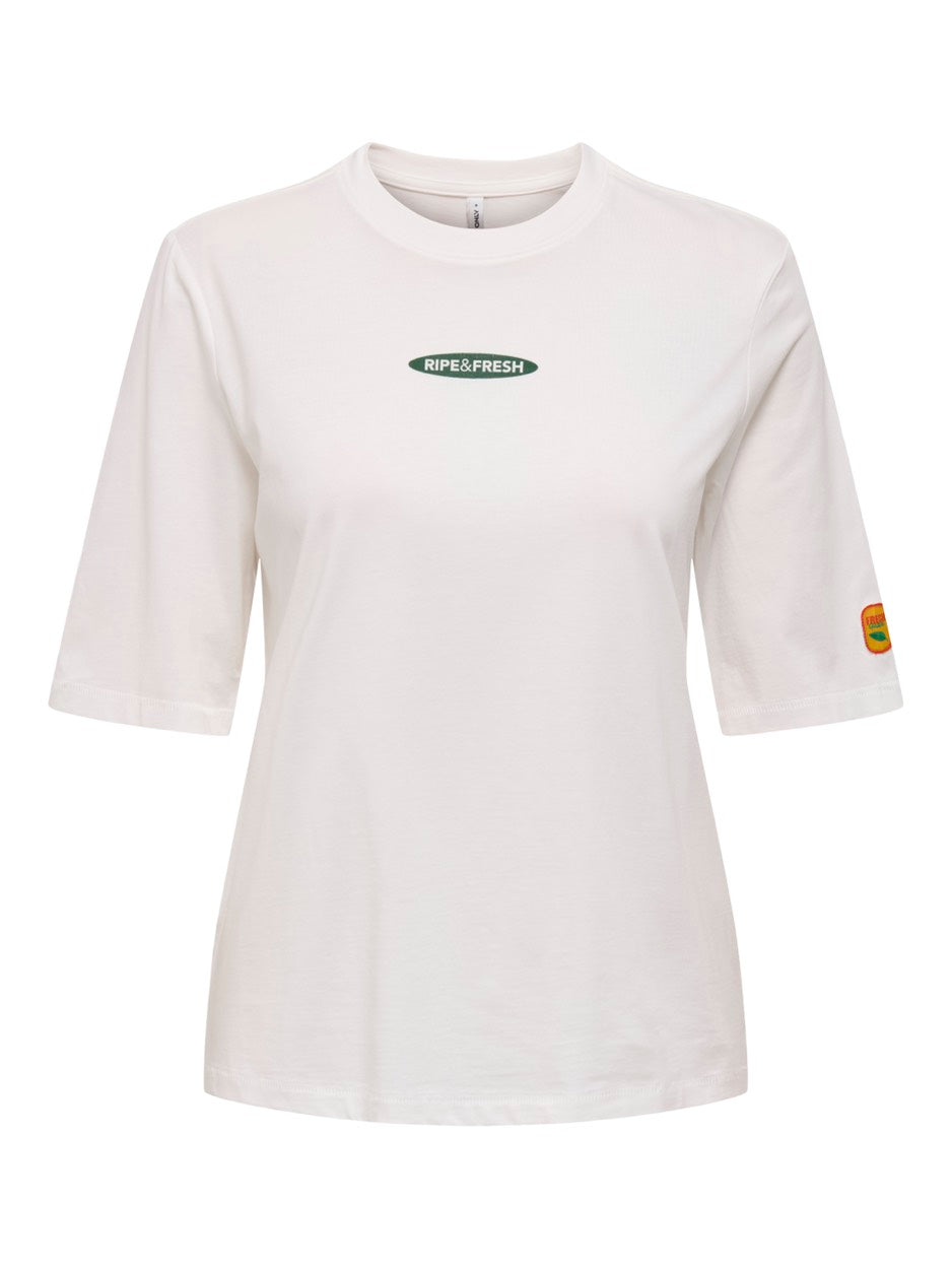 Onlphoebe S/s Fresh Top Box Jrs - Off-white