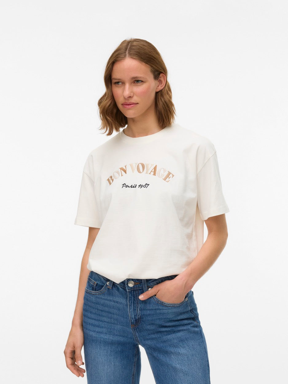 Vmsara Mia Ss Top Box Jrs Spe Ga - Off-white