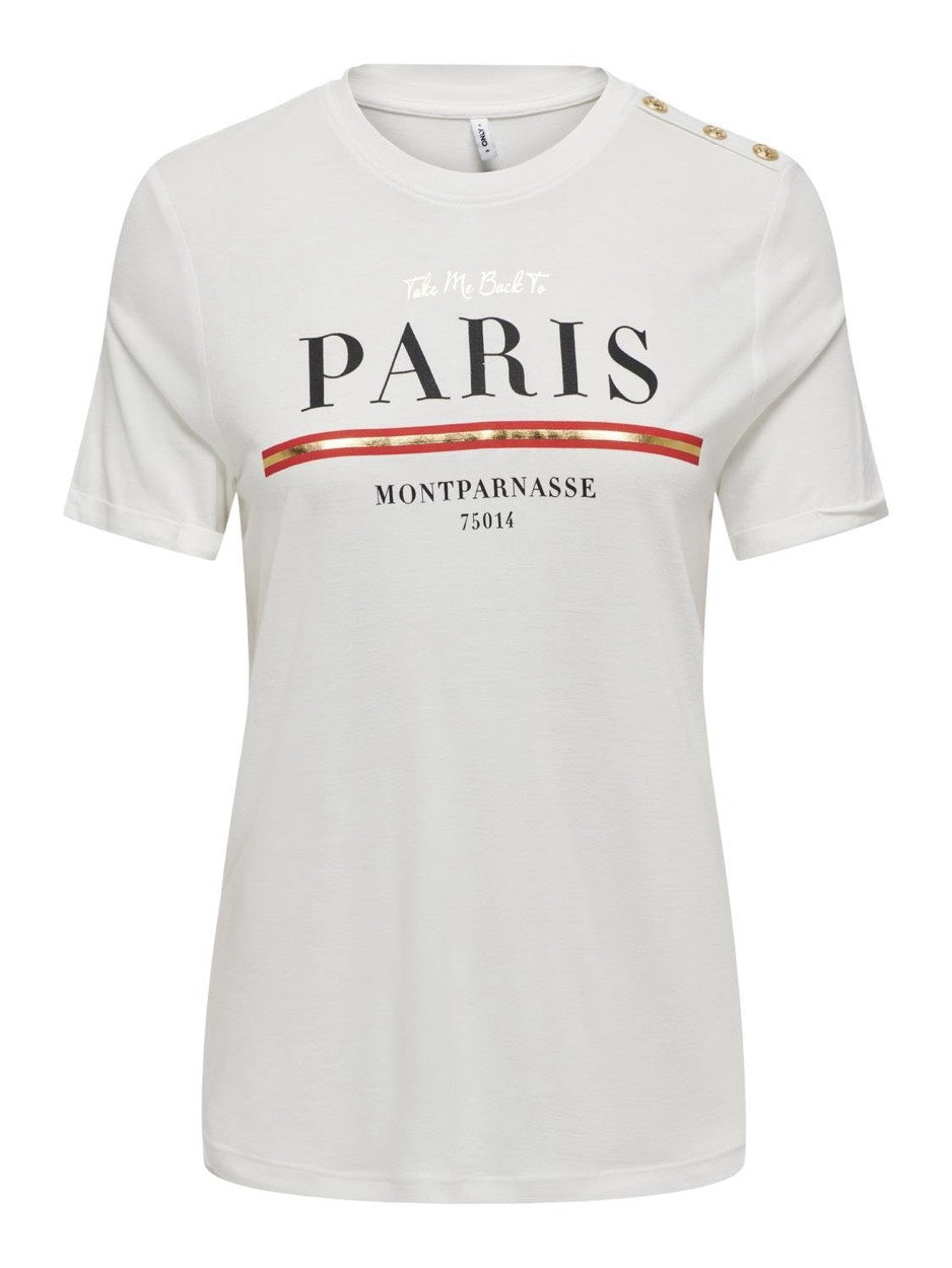 Onlnina S/s Fold-up Top Box Jrs - Off-white