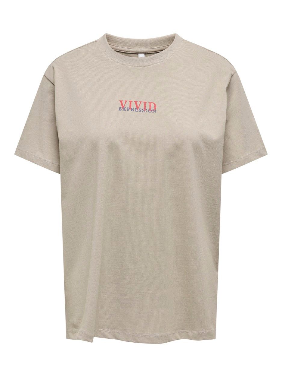 Onlpoppy Life S/s Flower Top Box Jr - Zand