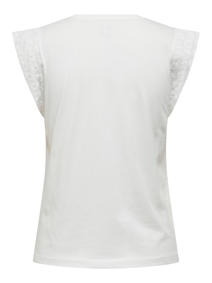 Onlhenriette Life S/l Mix Top Jrs - Wit Dessin