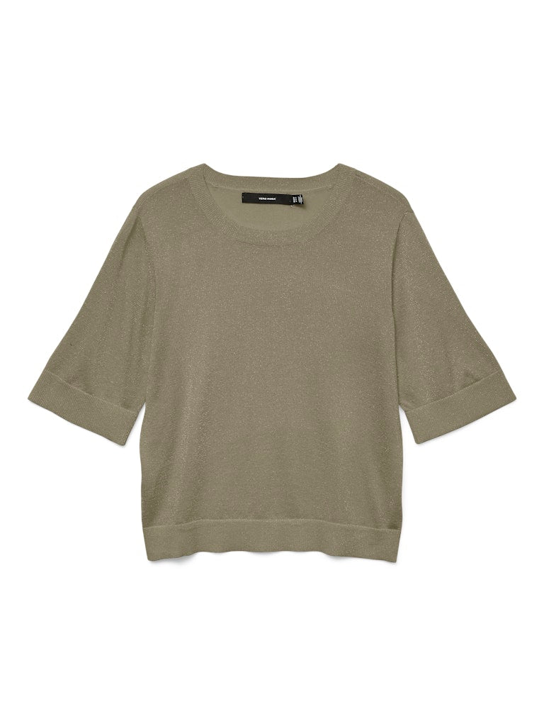 Vmmarsalashine 2/4 O-neck Pullover - Olijf