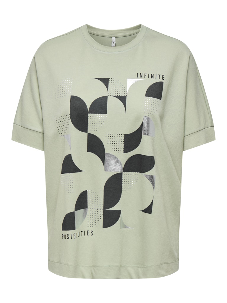 Onljany S/s O-neck Print Top Box Jrs - Olijf