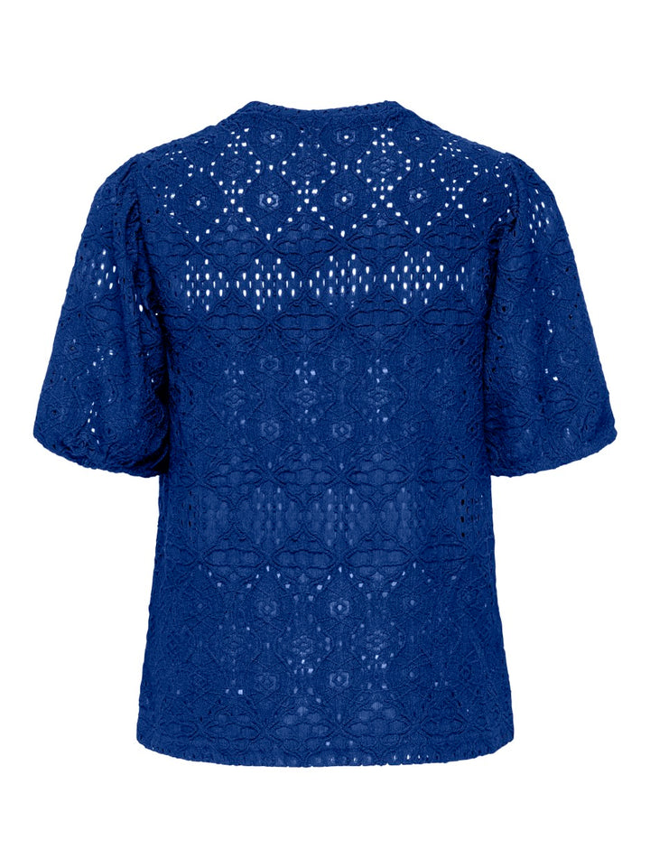 Onlluz S/s Puff Sleeve Top Jrs - Kobalt
