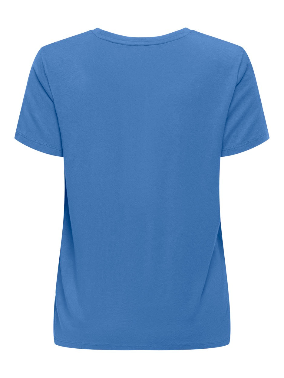 Onlkarli S/s Reg O-neck Heart Top Cs Jrs - Kobalt
