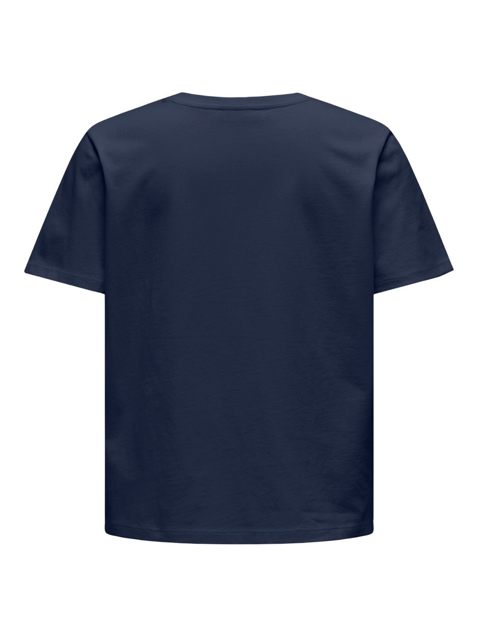 Jdycif Ss Broderie Anglaise Top - Navy