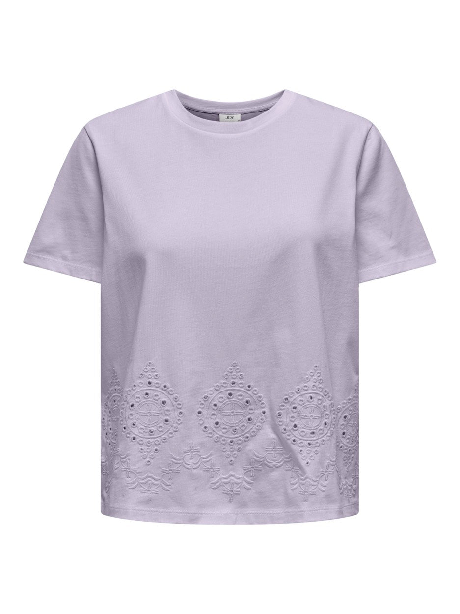 Jdycif Ss Broderie Anglaise Top - Lila