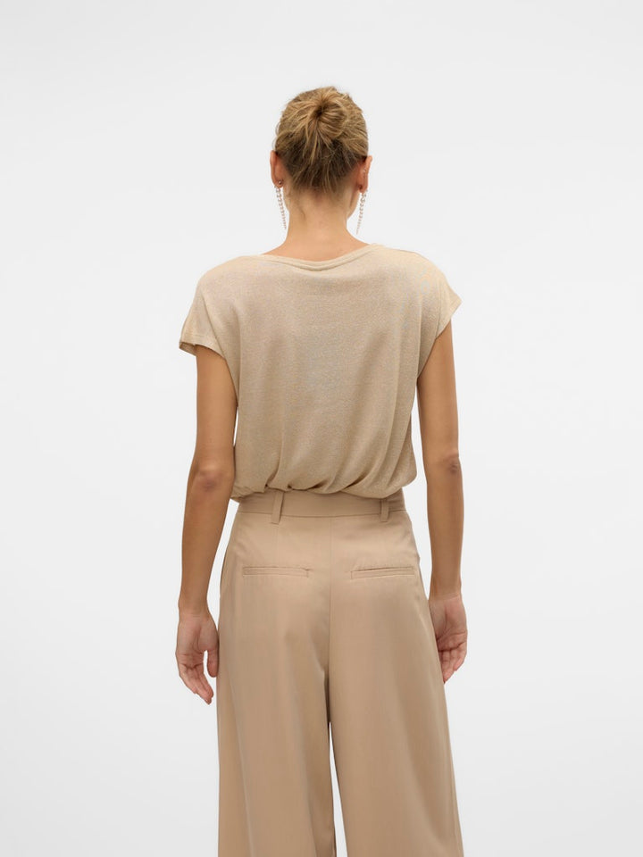 Vmsarah Ava Ss Top Jrs Ga Noos - Licht Bruin