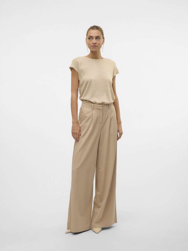 Vmsarah Ava Ss Top Jrs Ga Noos - Licht Bruin