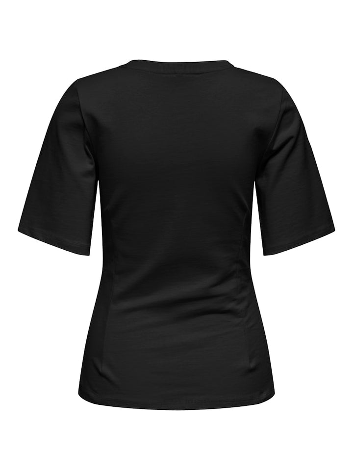 Onlmarie Life S/s Waist Top Jrs - Zwart