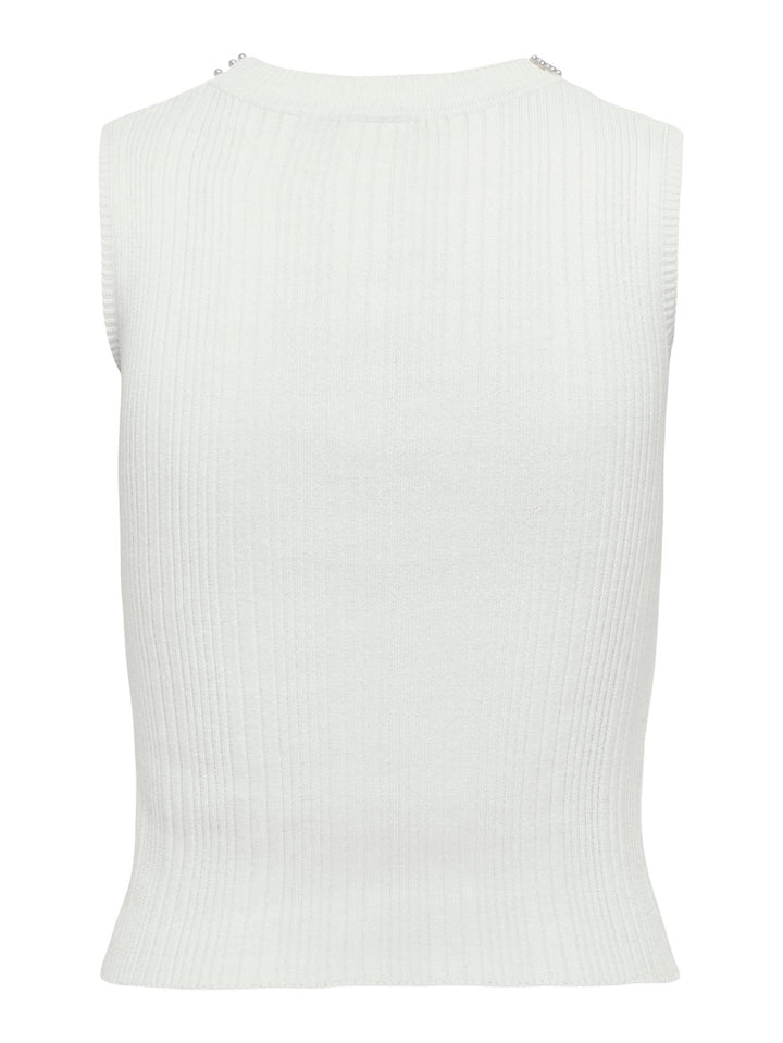 Onlmeg Sl Pearl O-neck - Off-white