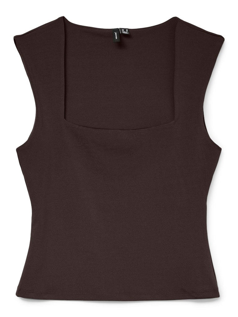 Vmmillion Sl Square Neck Top Jrs Noos - Bruin
