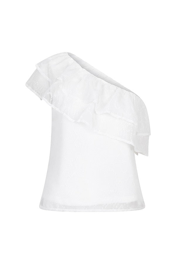 Top Indira - Wit Dessin