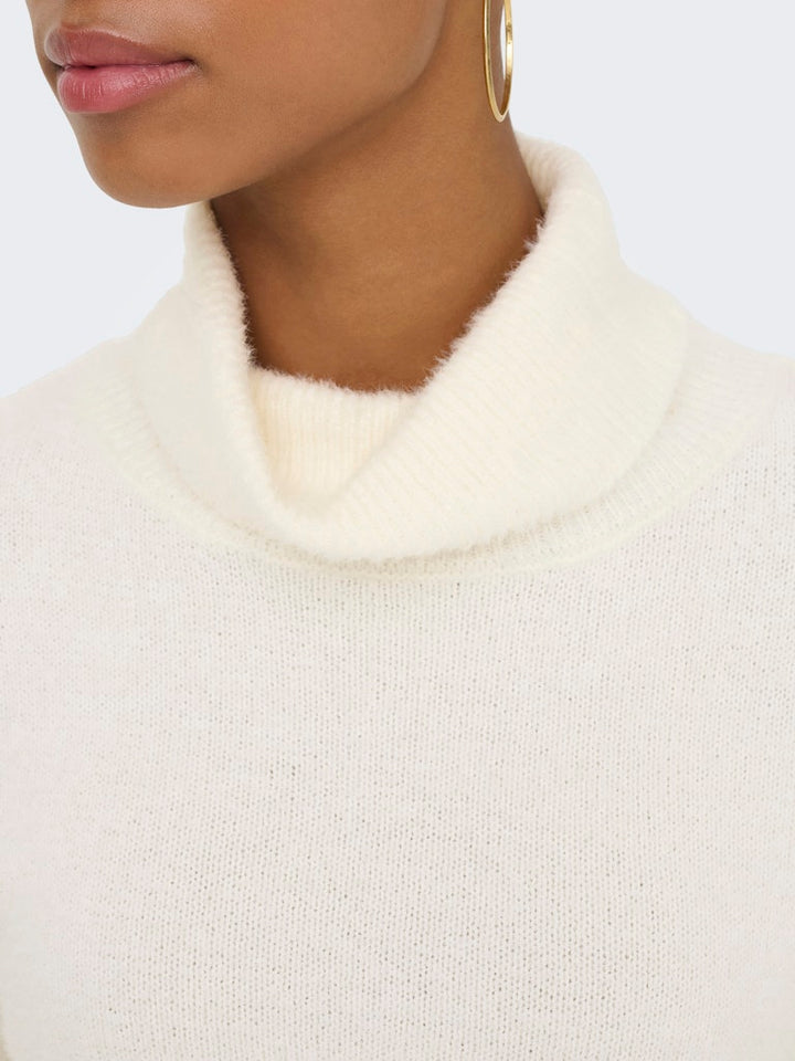 Onlpiumo Ss Highneck Knt - Off-white