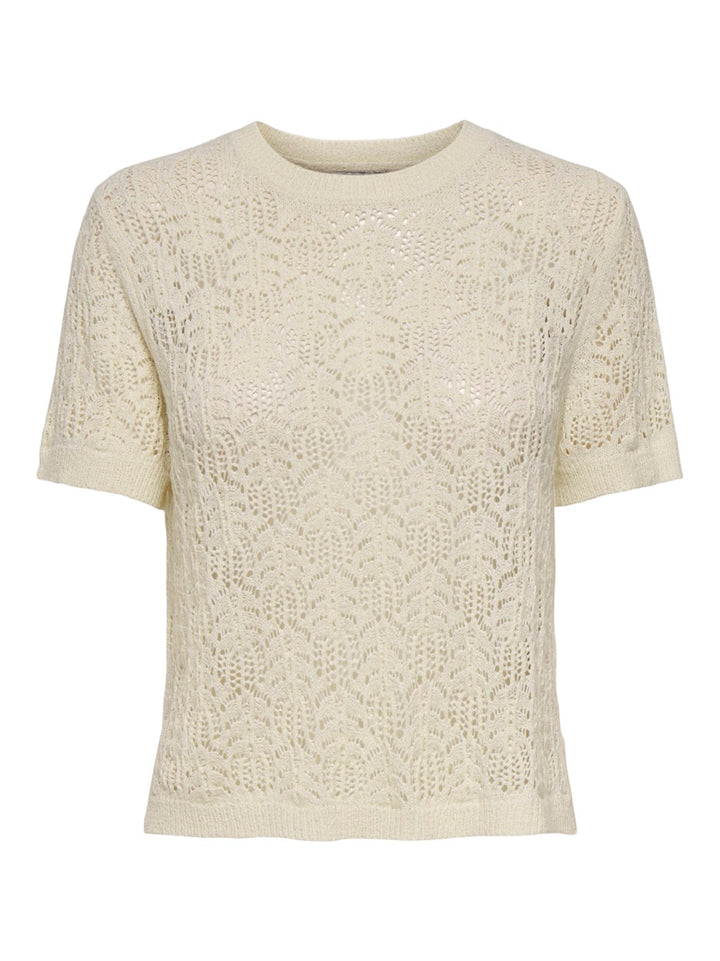 Jdykofi Bayo S/s O-neck Pullover Kn - Ecru