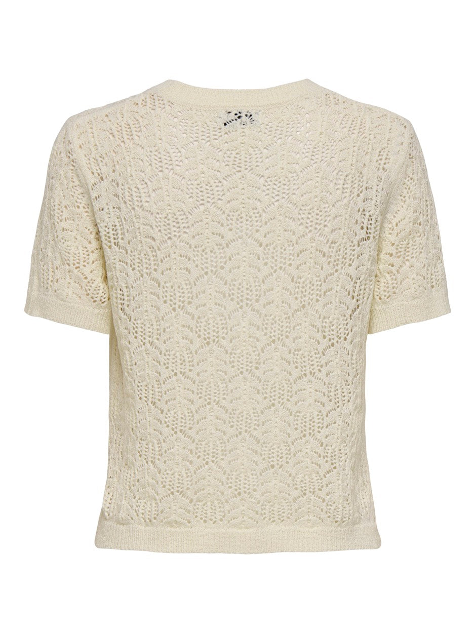 Jdykofi Bayo S/s O-neck Pullover Kn - Ecru